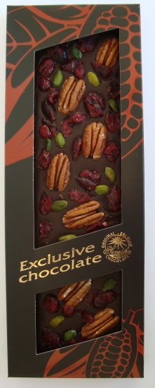 Exclusive chocolate s pekanovmi oechy, pistciemi a brusinkami - Kliknutm na obrzek zavete