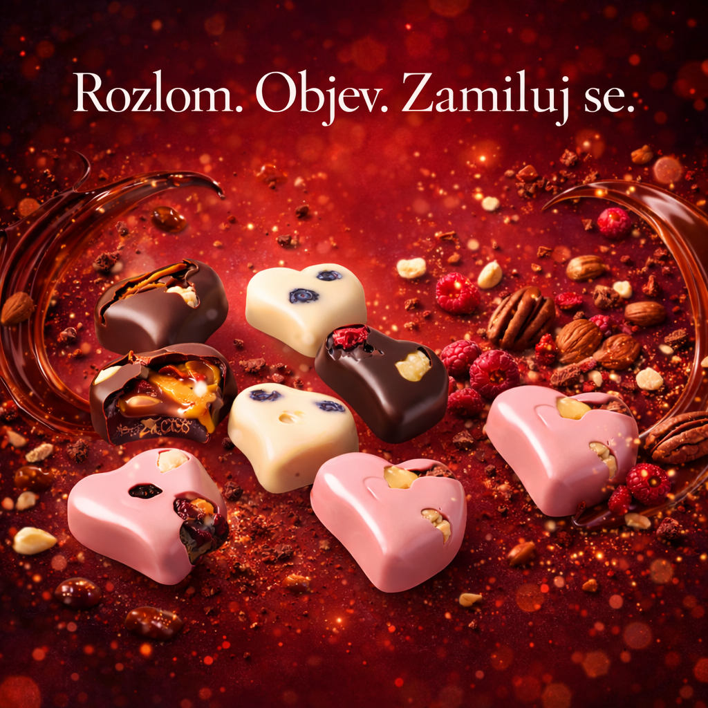 Čokoládová srdce s překvapením