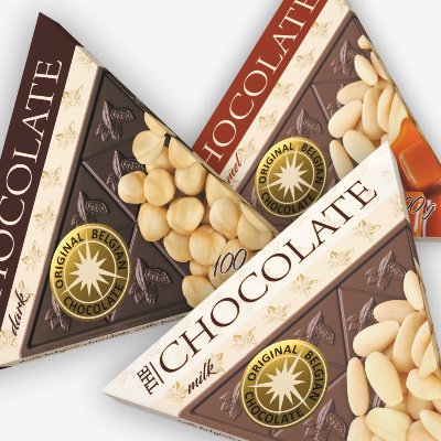 Čokoládové trojuhleníky s oříškami